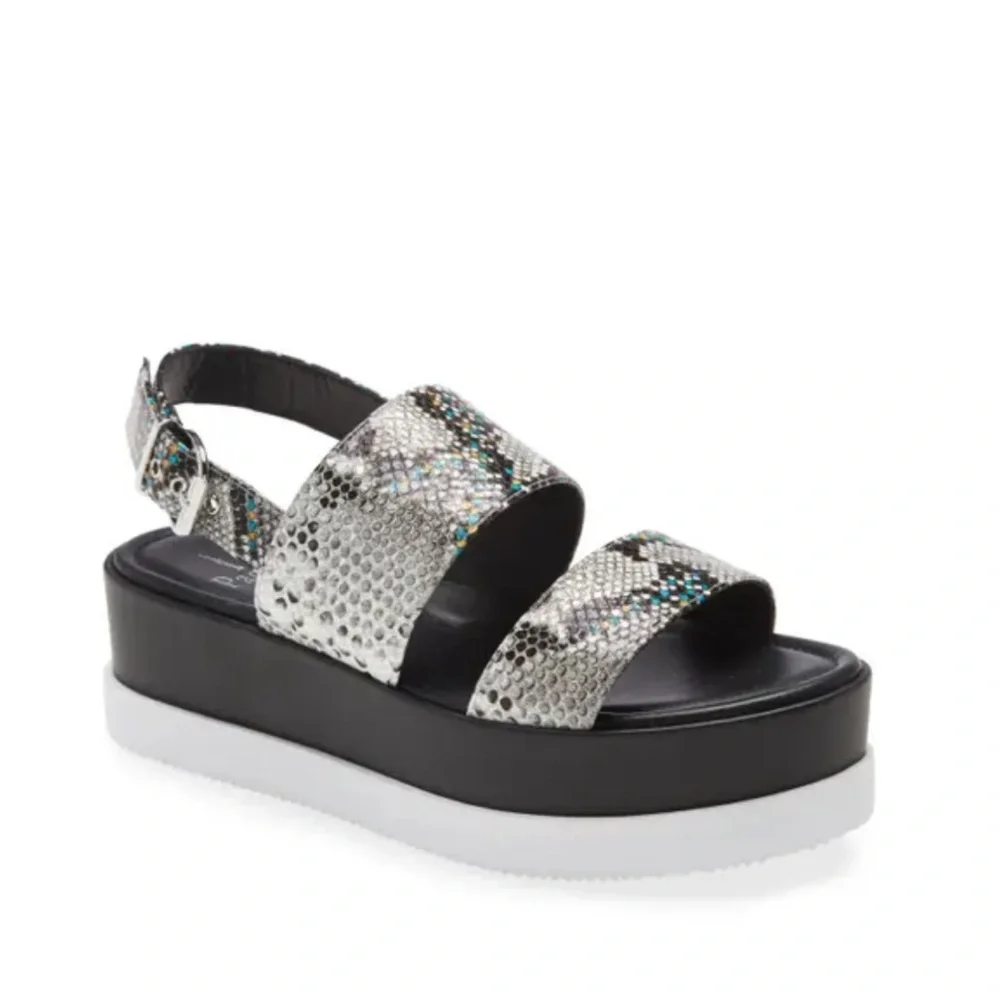 LINEA PAOLO Renz Platform Slingback Sandal Snake Print #18